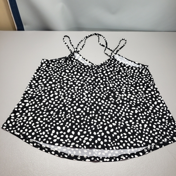papermoon spaghetti strap black and white polka dot tank top women's XXL - Picture 7 of 11